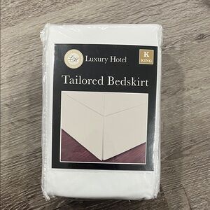 White Tailored Bedskirt - King